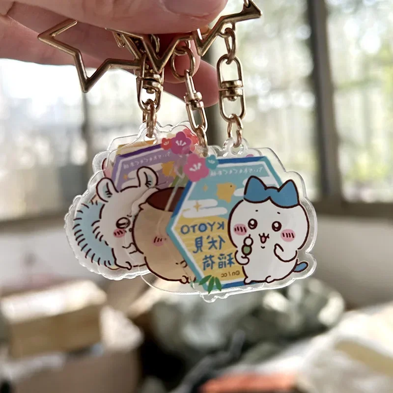 سلسلة مفاتيح أكريليك جديدة "فوشيمي إيناري"، قلادة تشيكاوا شياوهاشي الإبداعية، شخصية متحركة لطيفة، سلسلة مفاتيح، قلادة حقيبة