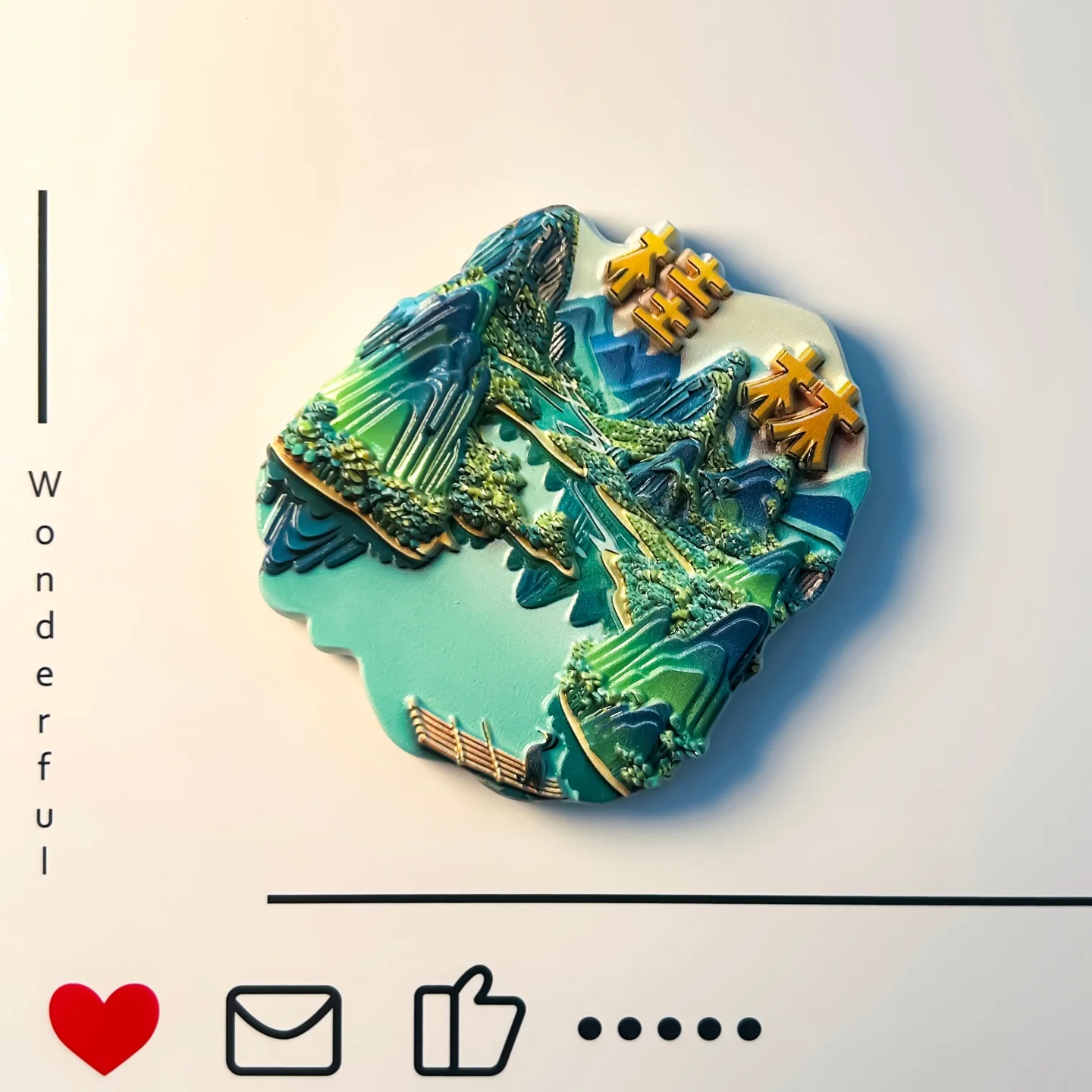 Guilin, Guangxi, China, Creative Scenery, Landscape Scenery, Tourist Souvenirs, 3D, Refrigerator Stickers