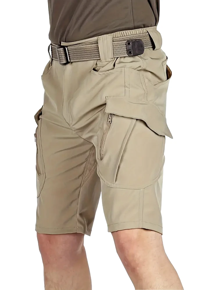 الصيف الجيش التكتيكية متعددة جيب البضائع السراويل السراويل الرجال في الهواء الطلق عادية تنفس التجفيف السريع السراويل الخامسة السراويل فضفاضة