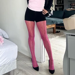 Kave 1 Pair Sexy Solid Color Ultra Thin Sheer Horse Oil Shiny Tights for Women Control Top Footed Tights High Waist Pantyhose