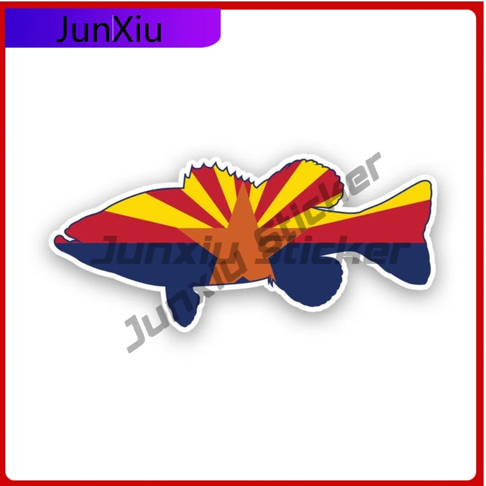 

Arizona Bass Flag Weather Resistant Sun Resistant Sport For Car Window Car Body Rear Windshield No Residue Easy Apply Decal