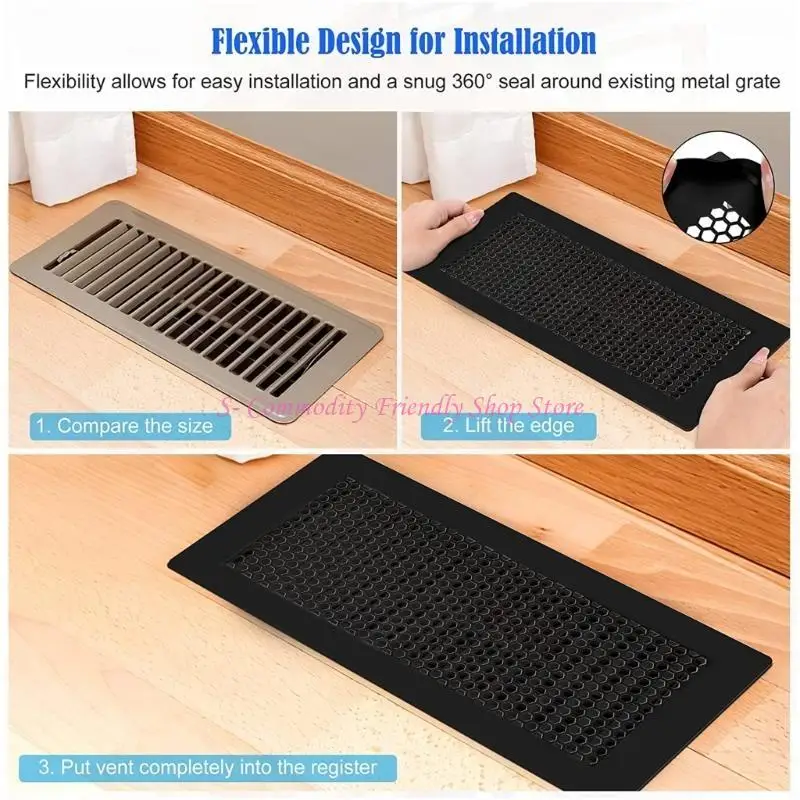85AE Toddler Safety Floor Vent Cover Baby Proofing Silicone Floor Vent Covers Upgraded Child Pet Proof Protective Vent Cover