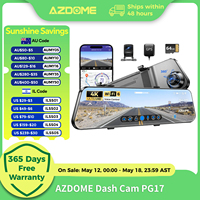 AZDOME PG17 4K Dash Cam 11.8'' Touch Screen RearView Cam Car DVR Dual-Channel GPS Wifi Video Recorder 24H Parking Modes Night Vi