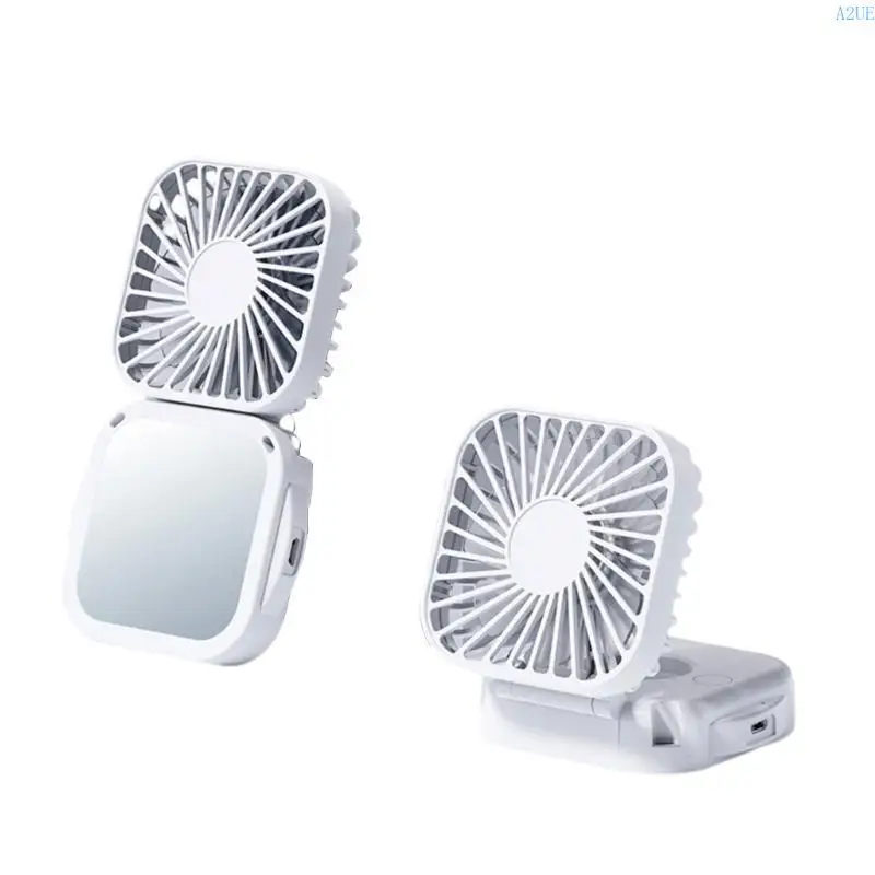 A2UE Складные шейки вентилятор легкий вентилятор вентилятор вентилятор вентилятор вентилятор портативные портативные вентиляторы