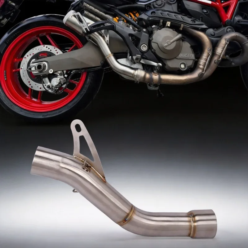 

Motorcycle Exhaust Middle Link Pipe Modify Connect 51MM Escape Moto System Slip On For Ducati Monster 821 1200 1200S 2014 - 2020
