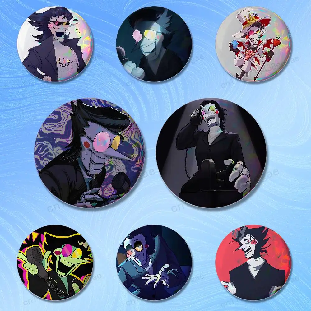 

Game D-Deltarune S-Spamton Badges 25 32 44 58 75 mm Round Fashion Jewelry Clothes Bag Hat Accessories Badge Lover Gifts