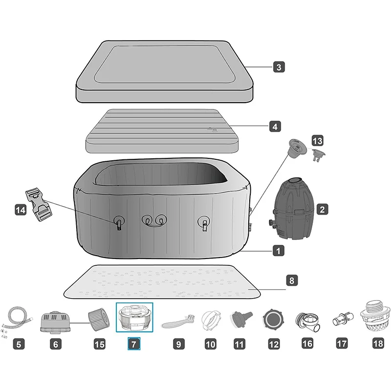 *Pool Chemical Chlorine Dispenser System P05345 P03821 Chlorine Dispenser Replacement For Lay Z Spa Hot Tub Spa view 6