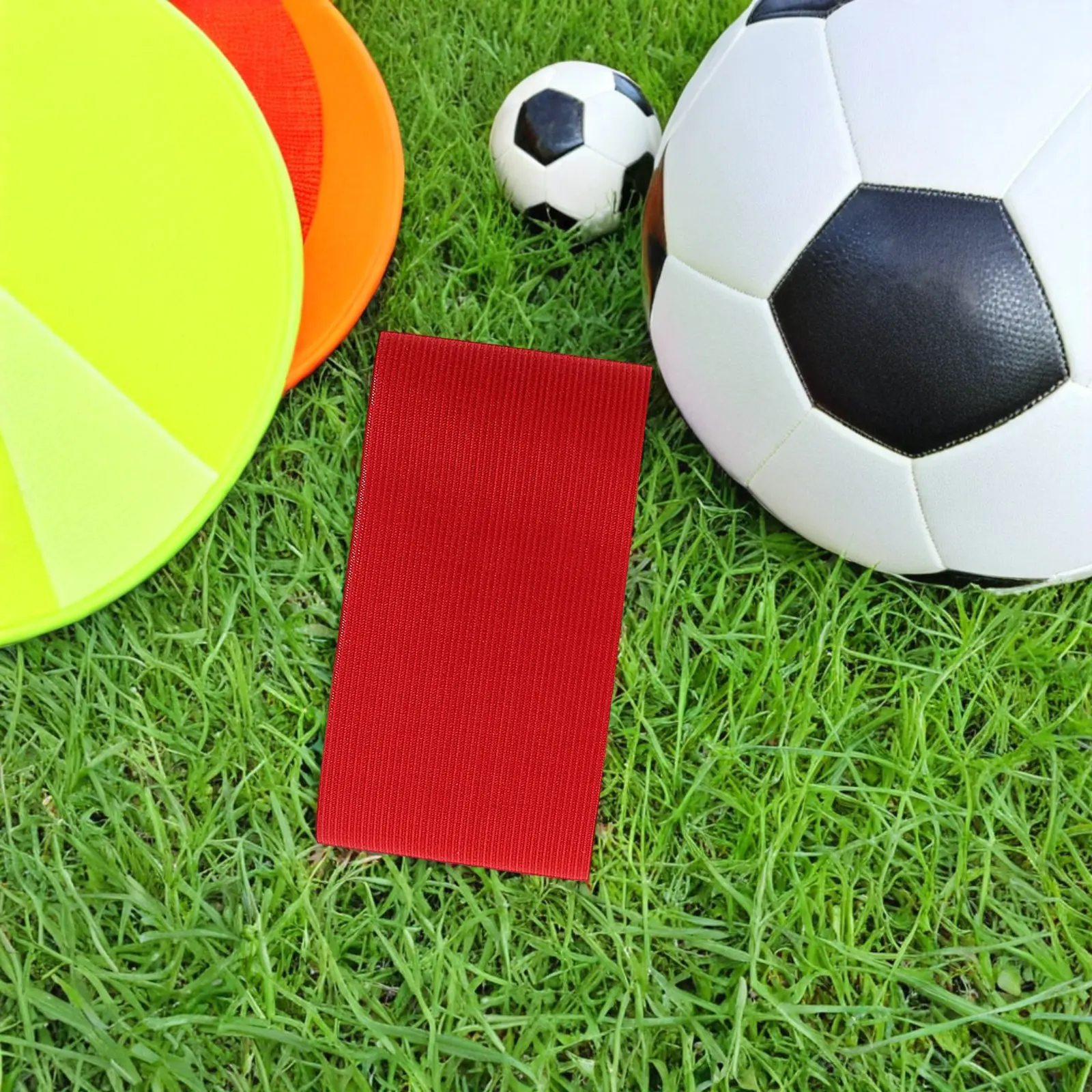 8Pcs Red Soccer Captain Armbands Adjustable Elastic Non-Slip Youth Team Leader Sleeve Bands for Football Basketball Sports view 6