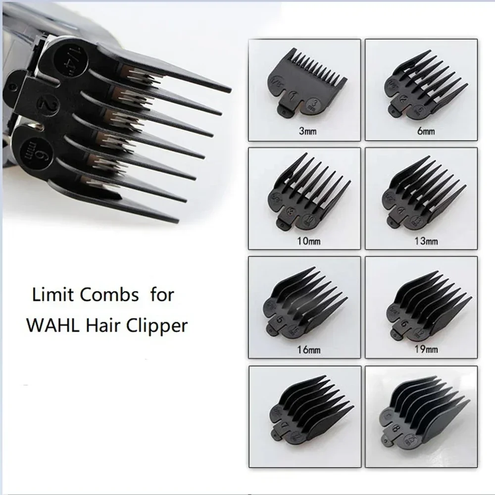 8Pcs 3-25mm Universal Limit Guide Comb for WAHL Hair Clippers Trimmer Guards Attachment Hair Beard Trimmers Blade Barber Tools