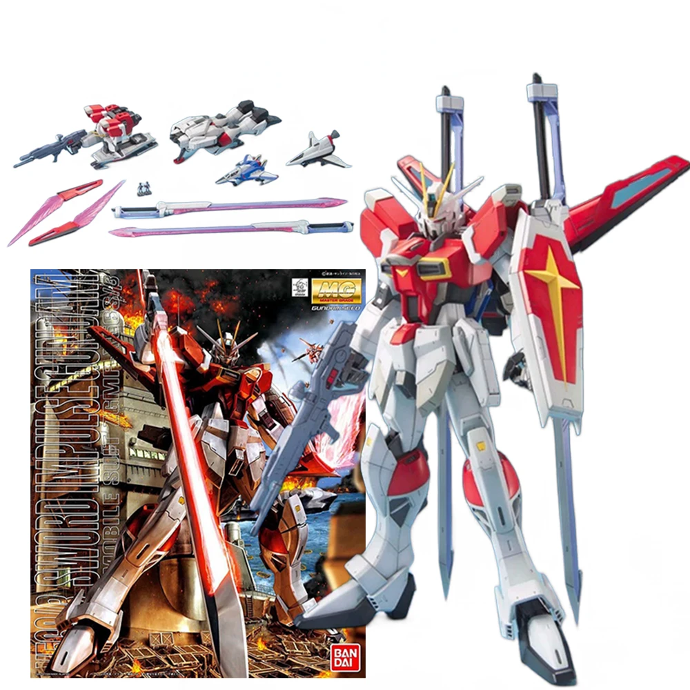 

Bandai MG Sword Impulse Gundam 1/100 18Cm Gundam Seed Original Action Figure Model Kit Assemble Toy Birthday Gift Collection