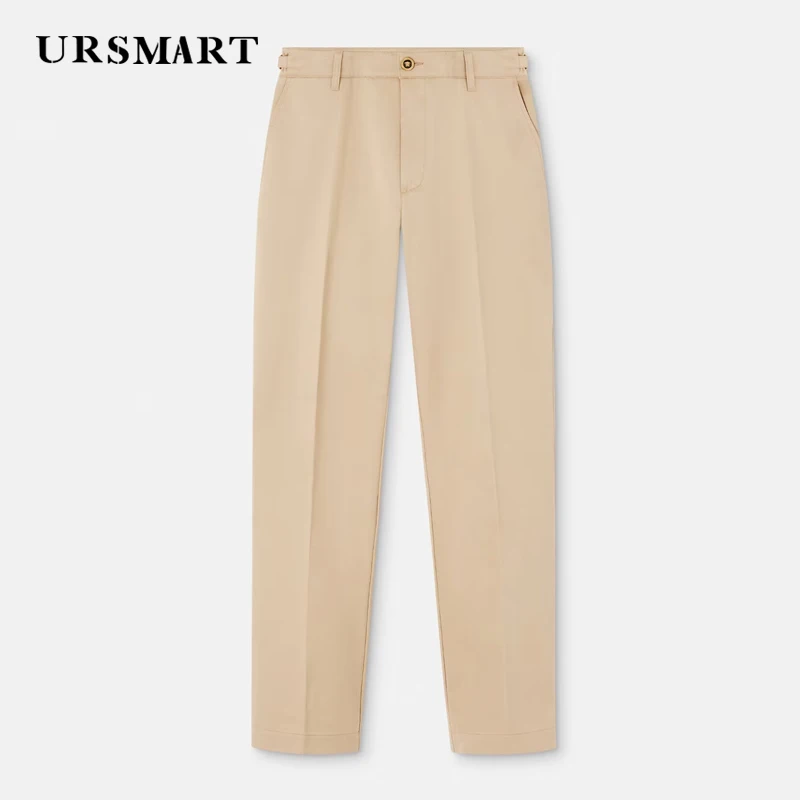 Cotton casual men's pants spring and autumn new products British fashion and elegant style, khaki color custom pants for men