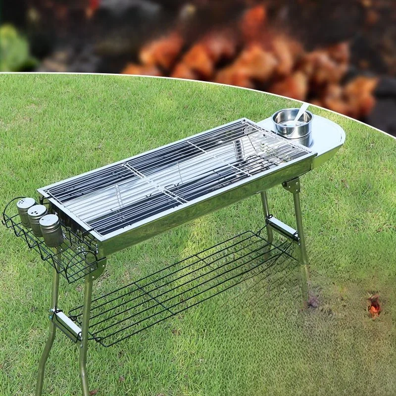 

Thiened Stainl Steel BBQ ill Outdoor Portable Charcoal ill Cam Travel Accories Wood Burning Stove for Outdoor...