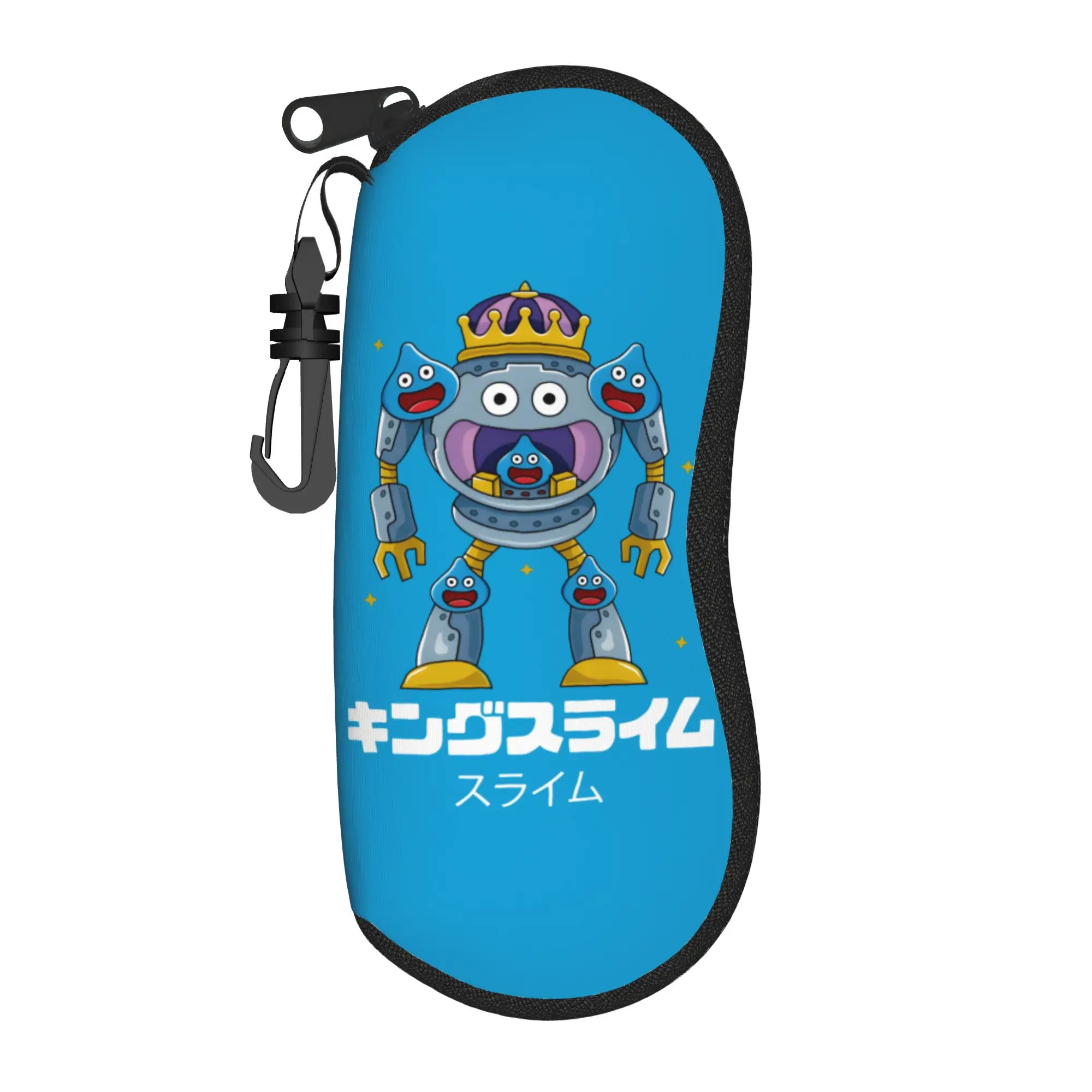 Cute Dragon Quest slime Glasses Case Protective Zipper  Sunglasses Box Anti-Pressure Eyewear Container