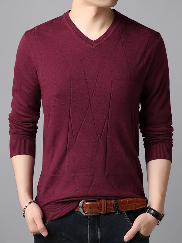 

Spring Autumn Thin V-Ne Knitted Sweater Men's Trendy Sweater Outerwear Loose Large Size Chien Heart Ne Casual Sle