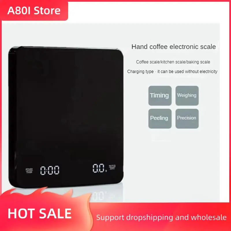 

A80I 1 шт. кофейные весы черный пластик с таймером и весами 3 кг/0,1 г цифровые весы грамы и унции