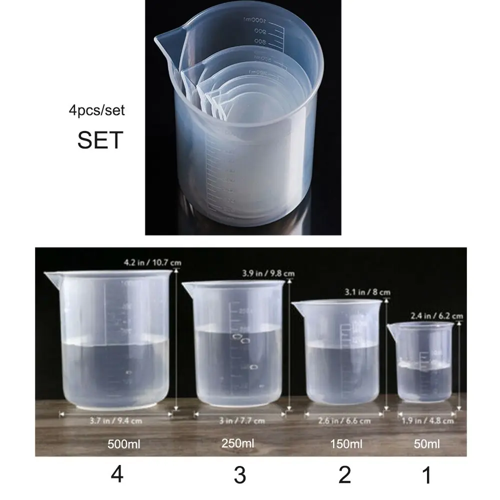 Imagem -05 - Copo Graduado de Plástico para Cozinha Suprimentos de Cozimento Ferramenta de Medição Jarro Líquido Caneca Transparente Copo de Medição de Copo de Laboratório