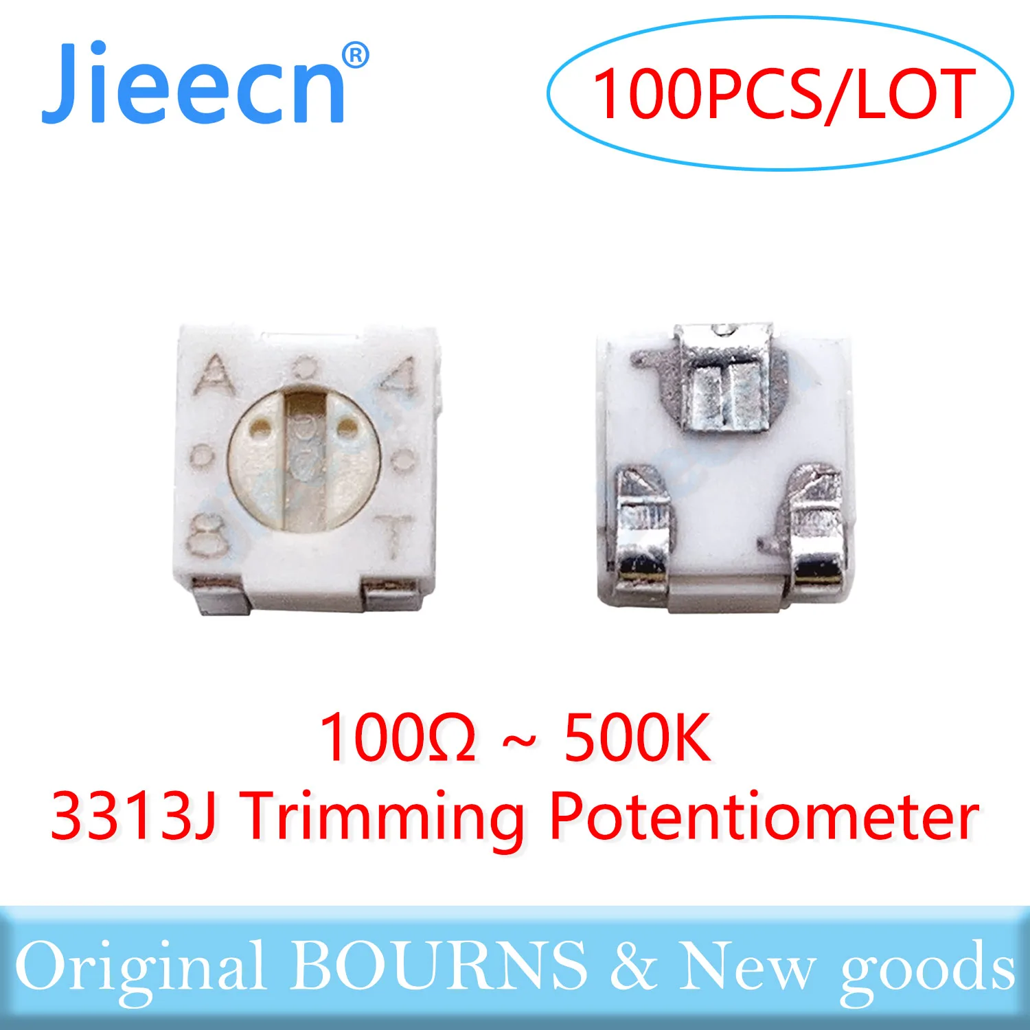 

100PCS 100% Original BOURNS 3313J 3*3 100R-500K Trimming Potentiometer 3313J-1-102E 101 201 501 202 502 103 203 503 104 3313J-1