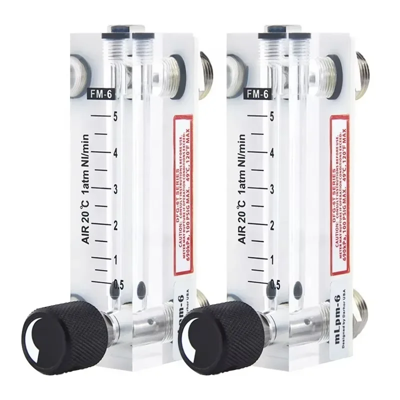 

DFG-6T 10/30/40/100LPM Panel Mount N2 O2 air Flow Meter Flowmeter
