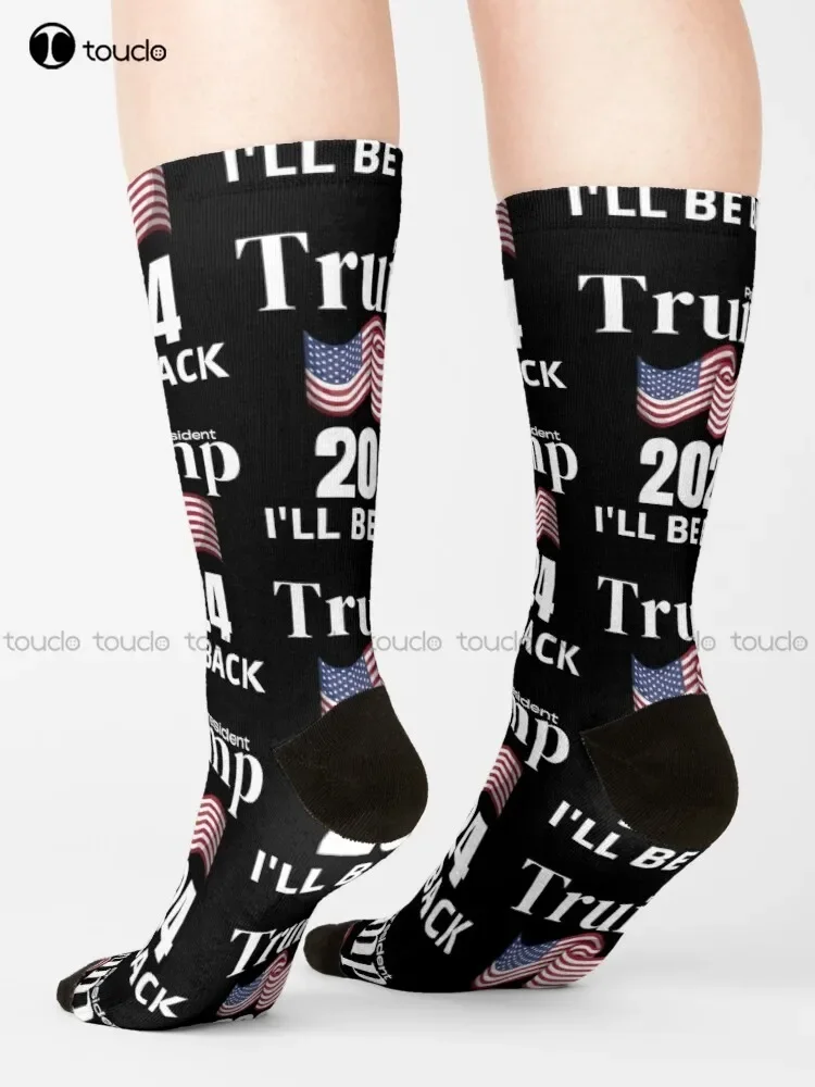 Trump 2024 Conservative Politics Vote Trump 2024 Socks Socks For Boys 360° Digital Print Unisex Adult Teen Youth Socks Gift