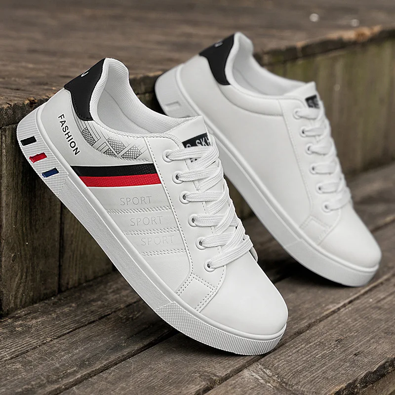 

New summer casual shoes, large-sized men's sneakers, trendy and breathable white sneakers, and men's sports shoes