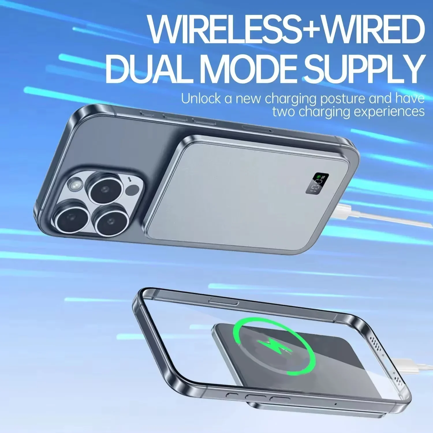 Lenovo Magnetic Wireless Power Bank 50000mAh PD22.5W Fast Charging Magsafe External Battery For iPhone Samsung view 5