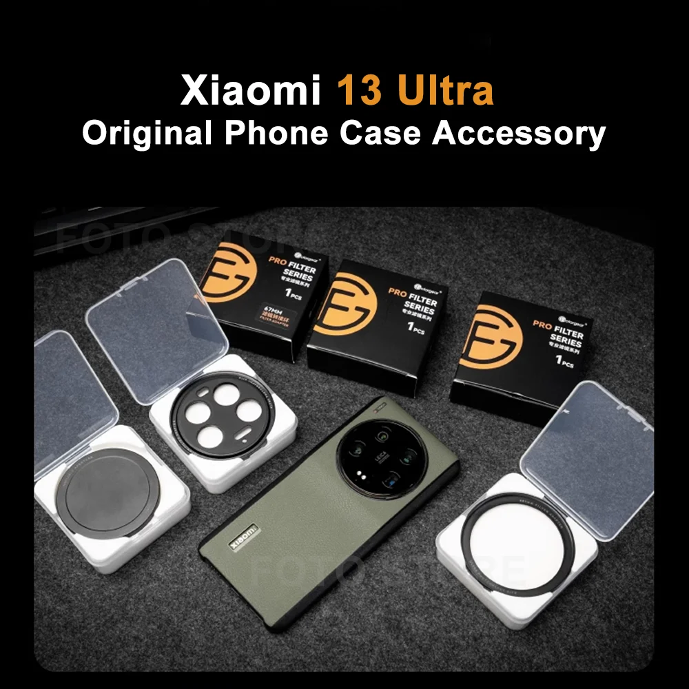 Fotorgear Filter Adapter Lens Cover ND CPL Filter Set for Xiaomi 13 Ultra Original Phone Case Accessories