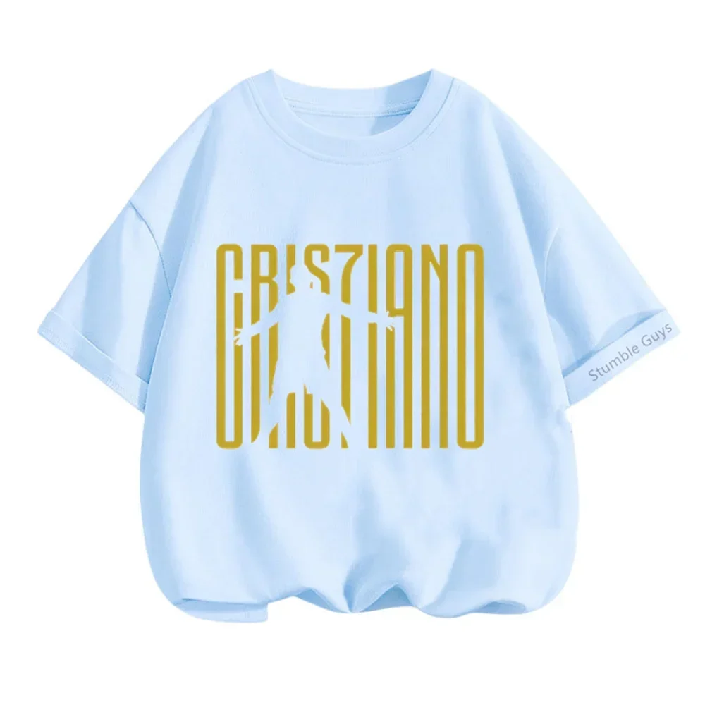 

CR7 Boys and Girls Summer T-shirt Cristiano Ronaldo T Shirt Fashion Outdoor Casual Teen Football Jersey Short Sleeve Sweatshirt