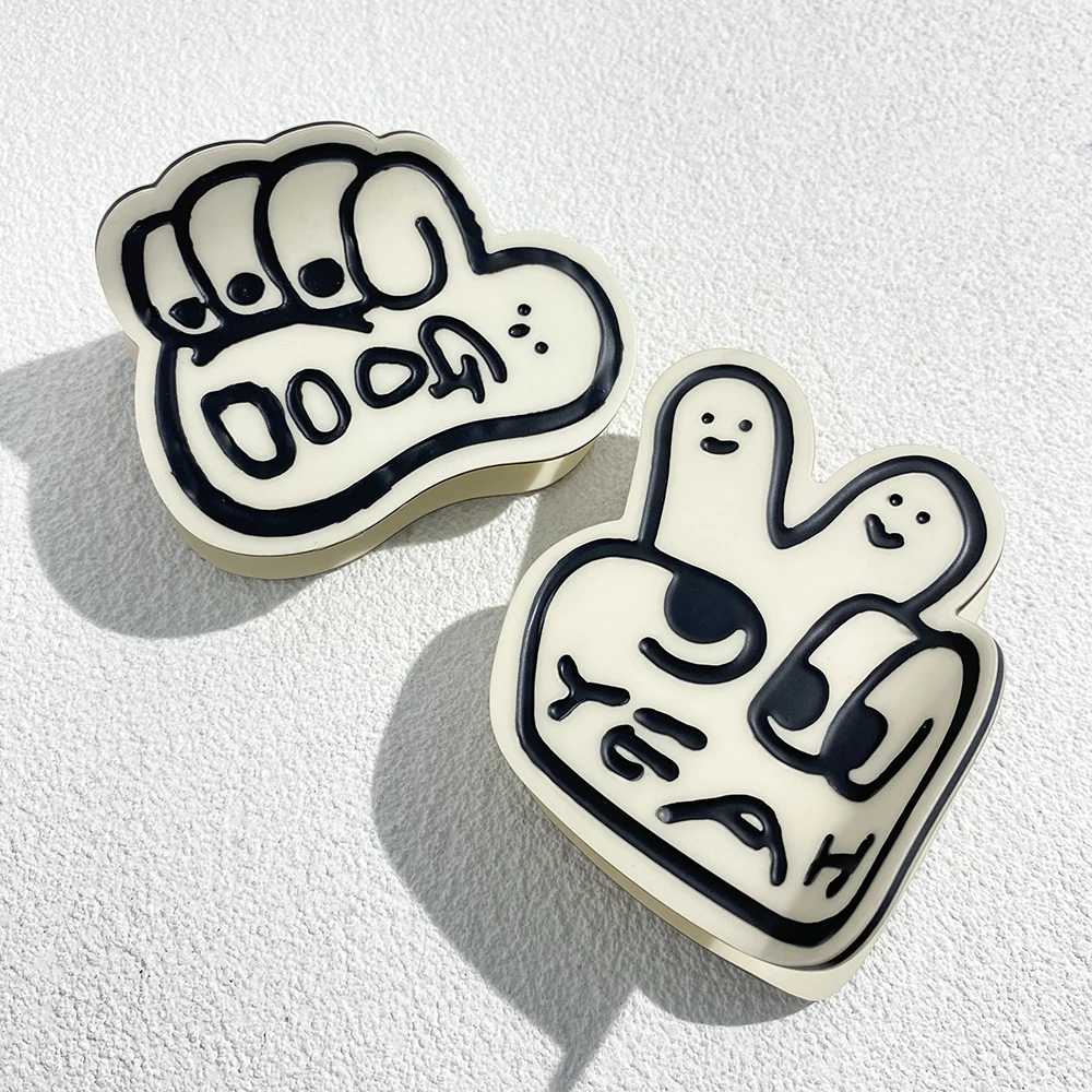 

Creative Funny Line Fist Shape Hair Claw Clip For Women Y2K GOOD Letter Oversize Hairpin Shark Hair Accessories Tool Gifts