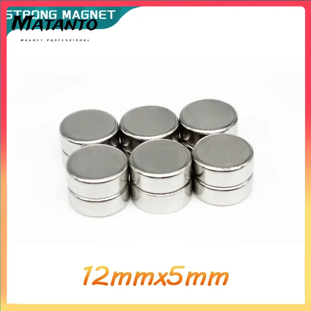 

12x5 Powerful Strong Magnetic Magnets Disc 12mmx5mm Neodymium Permanent Magnet 12x5mm Round Search Magnet 12x5