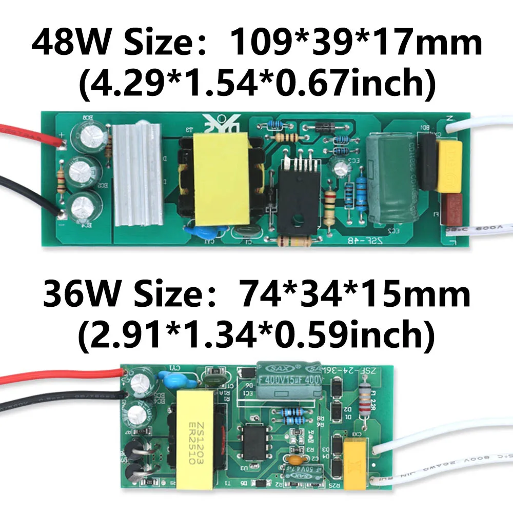 6W 15W 36W 48W AC 220V LED Bulb Driver DC 12V Lighting Transformer Constant Voltage Power Unit Device On PCB For LED Strip Light