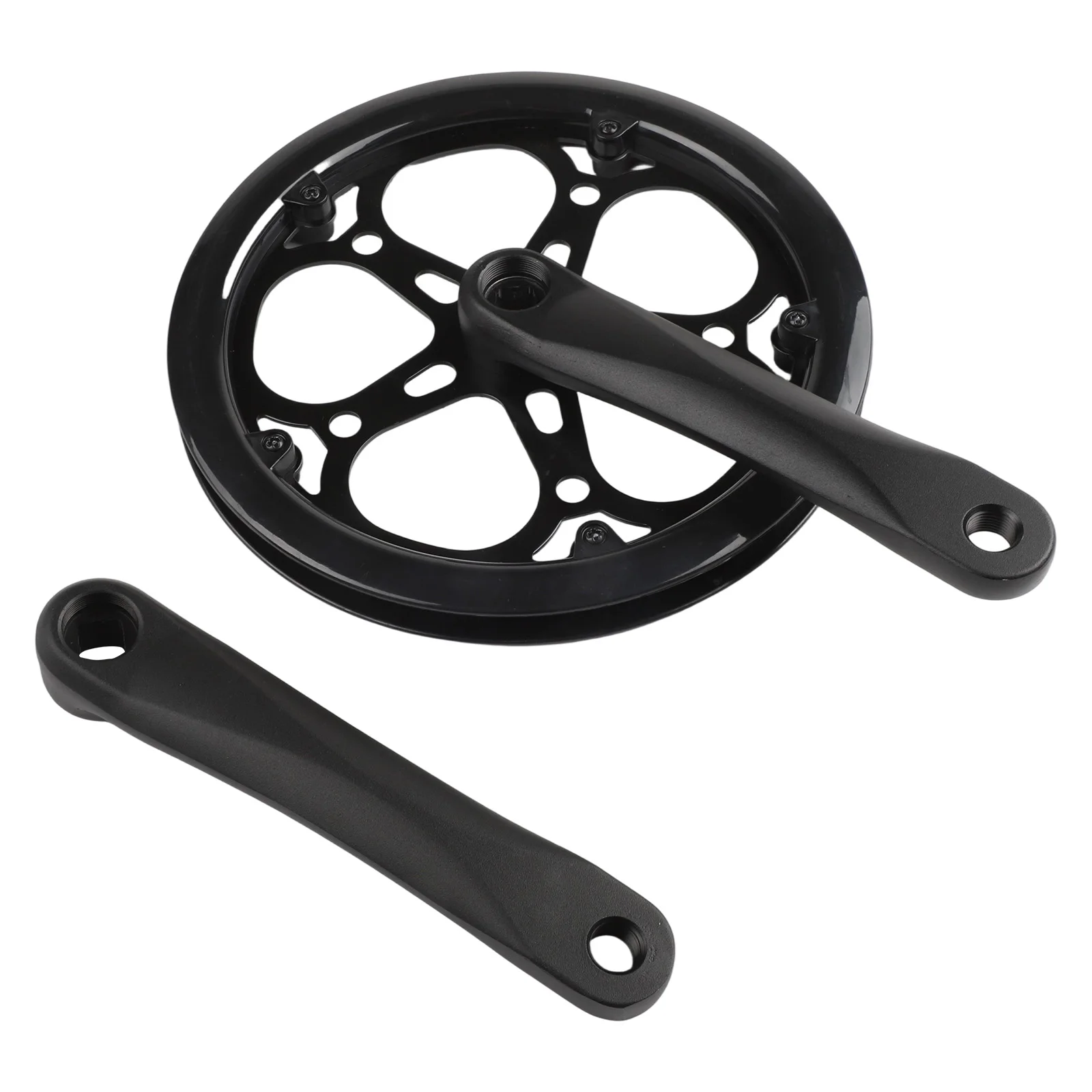 

170mm Bike Crankset Bike Single Speed Bike Silver Black 52T Sprocket 170mm Crank Length Folding Bike Accessories