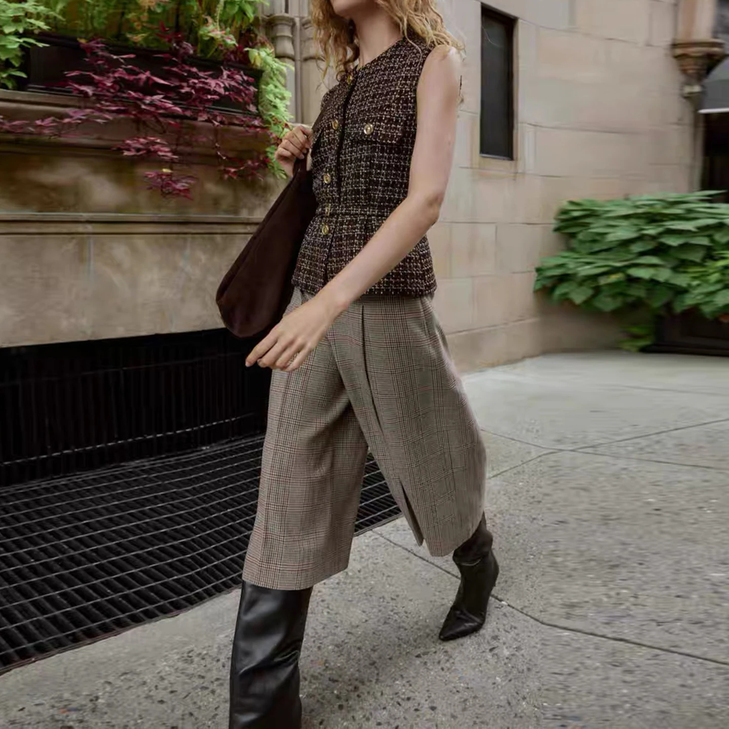 

Z 2025 New Sweet Texture Vest Faionable Personalized Women's Clothing Belt Decoration Ele Sle 65320