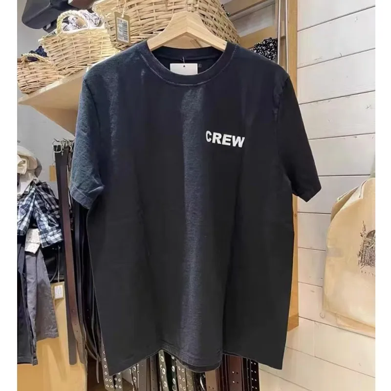 

Футболка свободного кроя с круглым вырезом и коротким рукавом из чистого хлопка, черная, с принтом, для женщин, летняя, повседневная, удобная