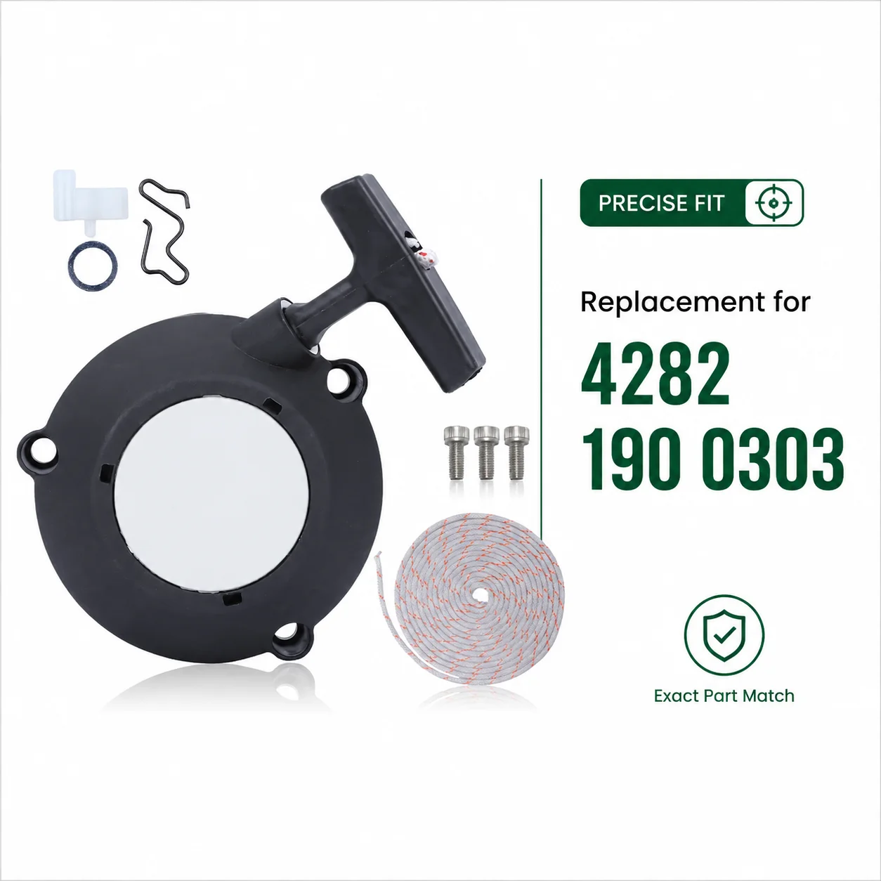 Recoil Starter Assembly for Stihl BR600 BR700 BR500 BR550 Pull Start Kit w/ Cord Pawl Screws Replaces 4282 190 0303 Blower Parts