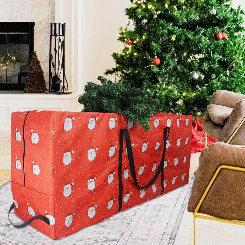 Bolsa de almacenamiento de árbol de Navidad plegable, bolsa de tela Oxford 210D, corona de decoración de Navidad para almacenar guirnalda de Navidad, almacenamiento para el hogar, nuevo