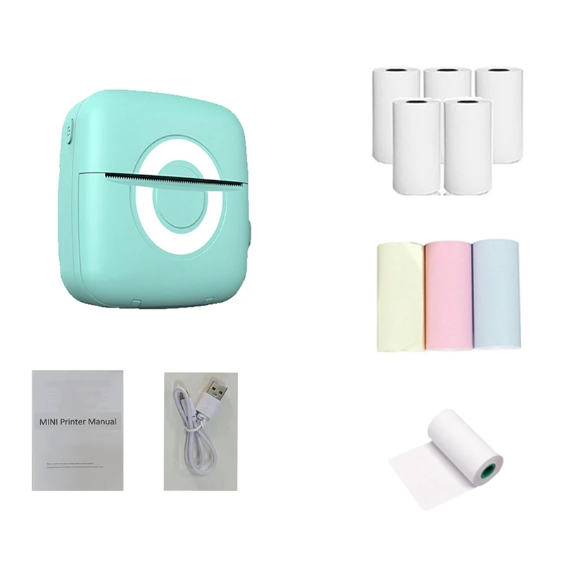 

1 Set Mini Portable Printer Sticker Thermal Printer Bluetooth Printer For Pictures, Photos, Journals