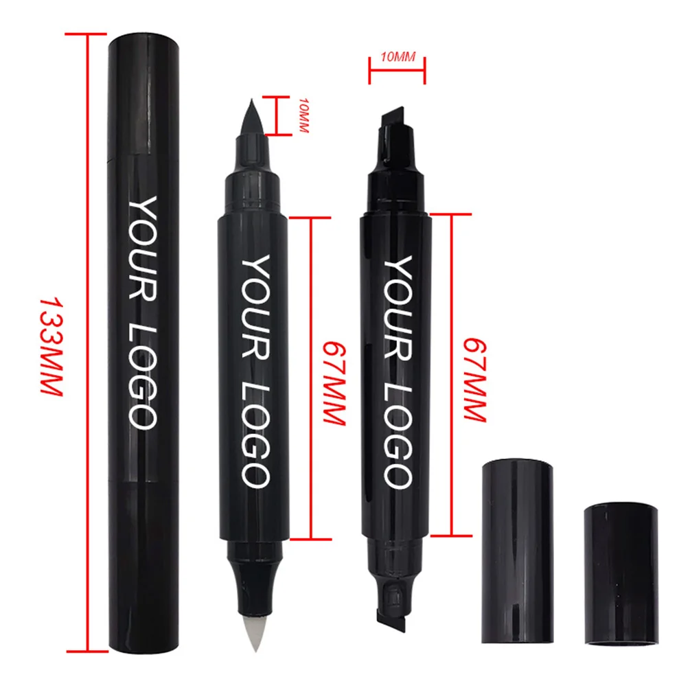 Double End Vegan Waterproof Stamp Liquid Eye Liner Private Label Eye Liner Pen Eraser Custom Wholesale Makeup