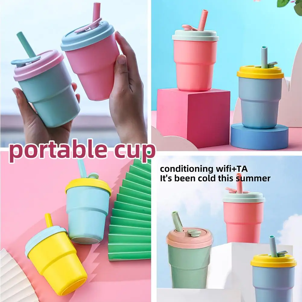 

Plastic Water Cup Portable Sealed Handy Cup Ins Colorful Plastic Bottle Coffee Gift Student Milk Cup Fashion Juice H8L5