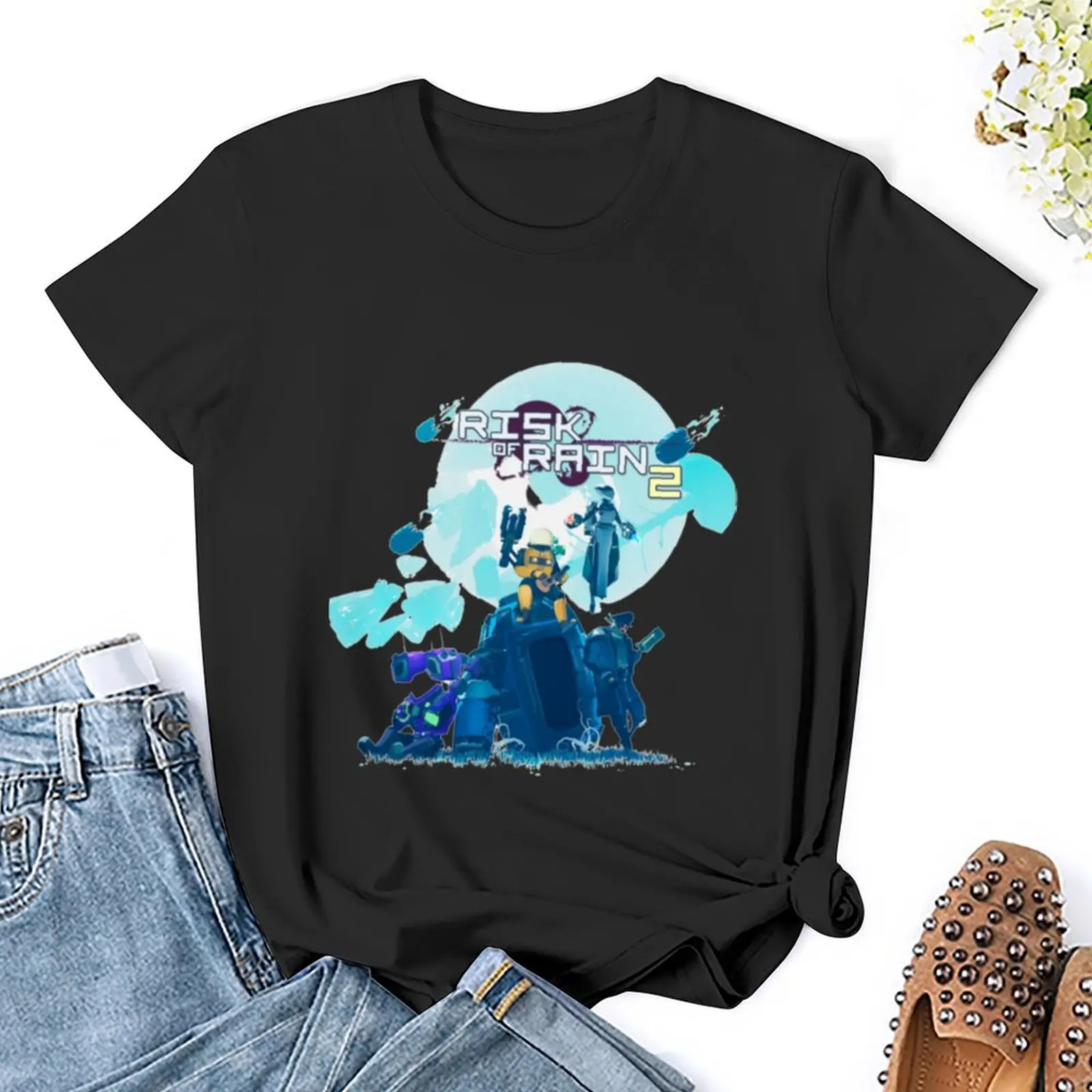Risk of Rain 2 T-Shirt Blouse lady clothes tops plus size tops T-shirt Women