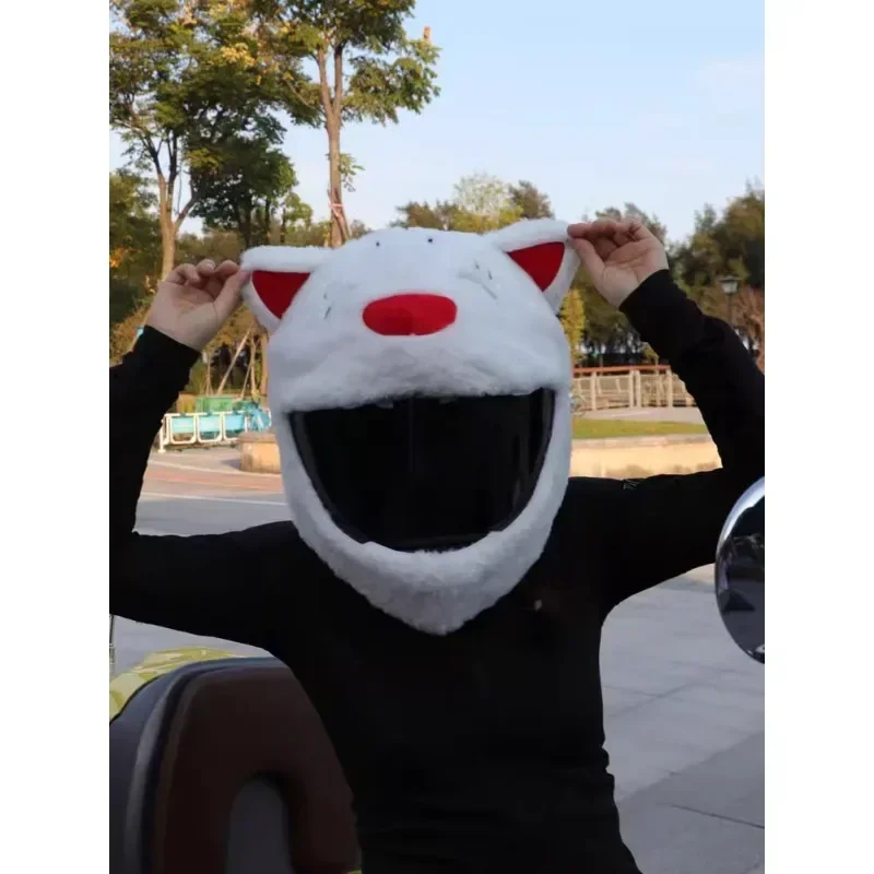 Motorcycle Helmet Covers Full Helmets Hat Christmas Cap Gift Cover Funny Plush Helmet Protective Cover For Personalized Party