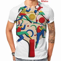 2023 New Men's 3d T-shirt Table Tennis Sportswear Soft and Comfortable Light Breathable Top