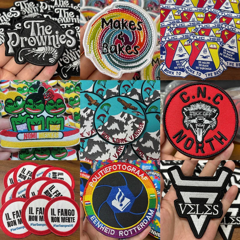 Personalisierter Retro-Aufnäher mit besticktem Totenkopf-Blumen-Logo zum Aufbügeln auf Kleidung, Klettverschluss für Jeansjacken, DIY – Detail 7