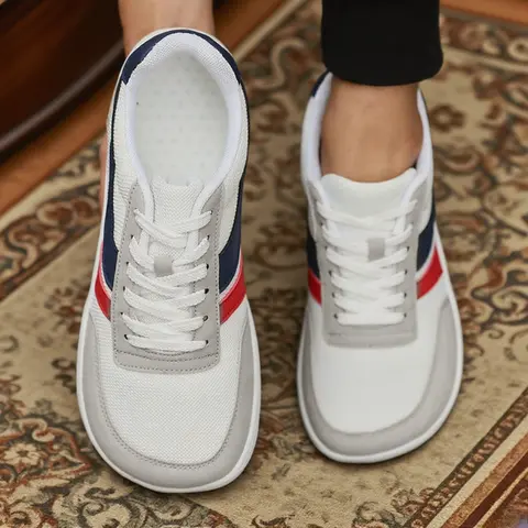 Sapatos masculinos largos descalços minimalista respirável confortável trilha sapatos de caminhada verão nova luz deslizamento em tênis homem macio 2025