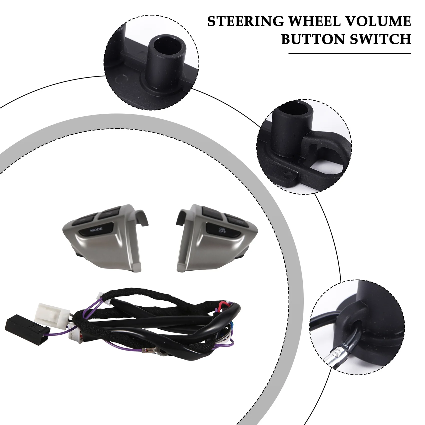 

A77Q-8701A087 8602A008 Cruise Radio Switch Steering Wheel Volume Sound Button Fit For MITSUBISHI LANCER OUTLANDER ASX 2007-2017