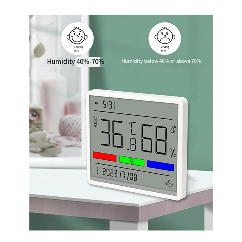 Цифровой термометр Bluetooth, ЖК-гигрометр, электронный измеритель температуры и влажности в помещении, датчик погоды