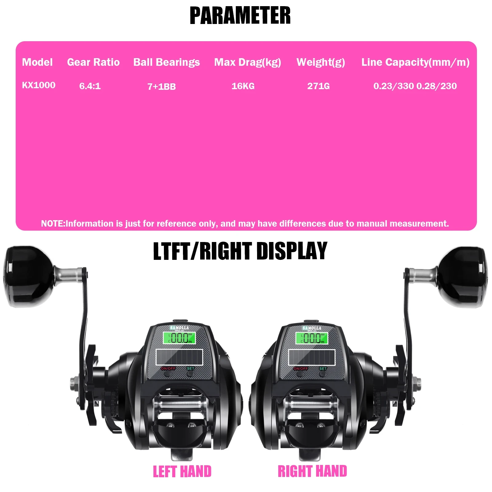 Large Size Electronic Fishing Reel  Waterproof Baitcasting Reel For Deep Sea Ice Fishing Catfishing Solar +usb charging