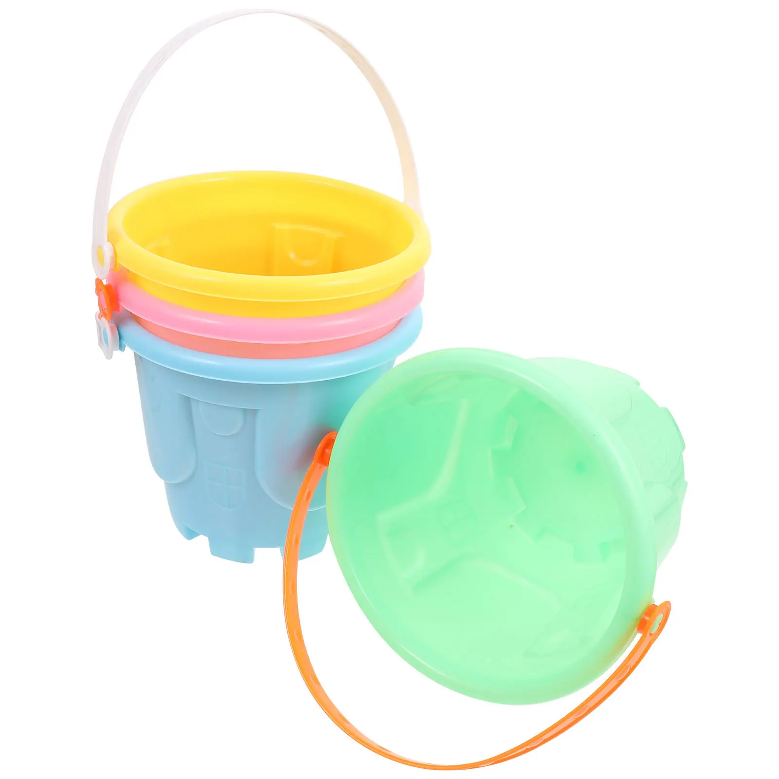 4個入り砂場バケツ子供用ビーチプレイセットプレミアムプラスチック製お城組み立てセット子供用屋外遊び場楽しい教育玩具