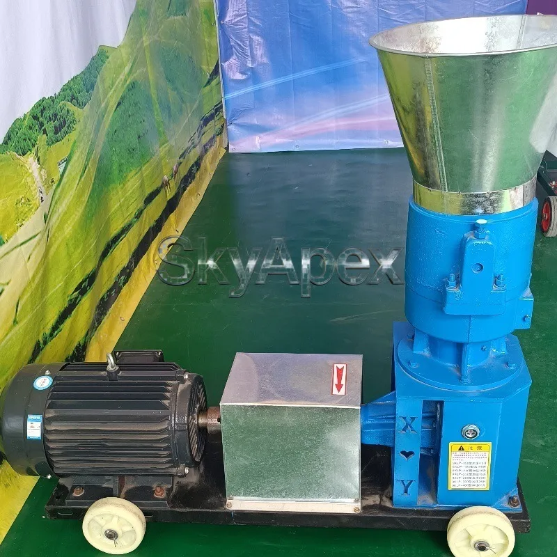 Household Feed Pellet Machine Dry Wet Dual Use Livestock Poultry Granulator Straw Pelletizing Equipment For Farm Breeding
