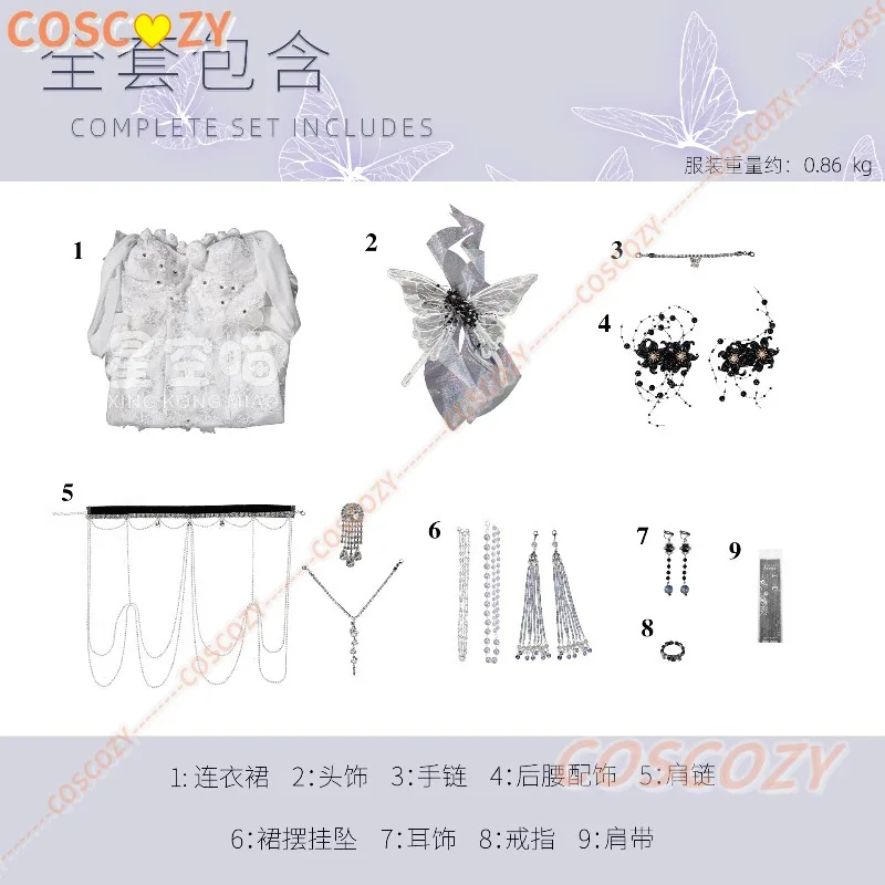 Game Wuthering Waves The Shorekeeper Cosplay Costume Wig Elegant White Wedding Dress Women Halloween Party Gorgeou Uniform Set - view 6