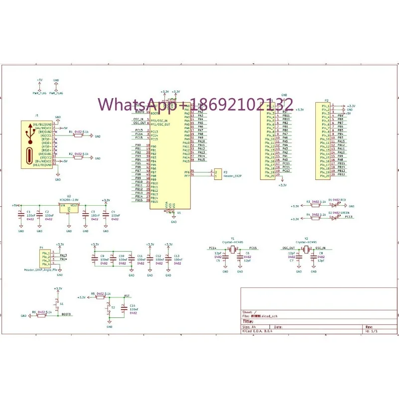 AT32L021C8T7 Development Board Minimum System STM32 Core Board STM32L051C8T6